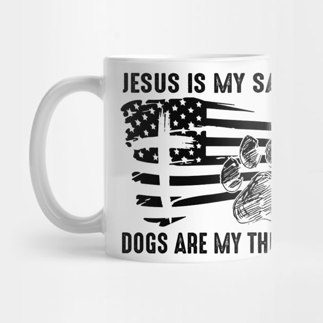 Jesus Is My Savior Dogs Are My Therapy by Jenna Lyannion